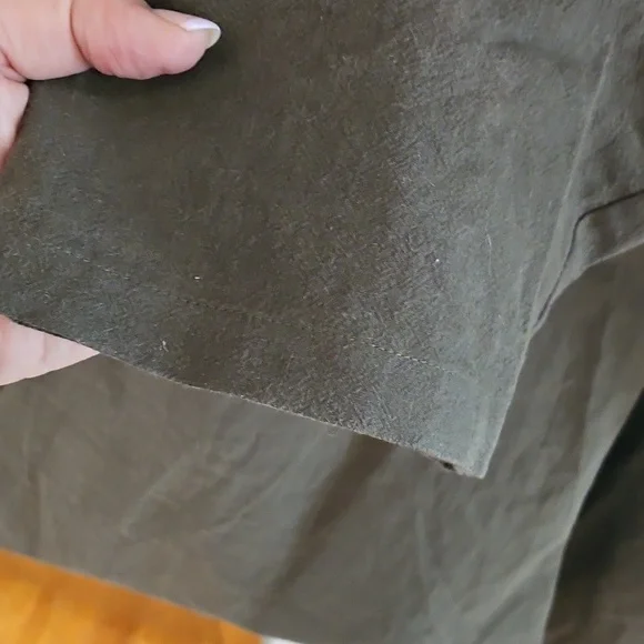 NWOT Linen Style Olive Green Overalls Jumpsuit - Picture 9 of 12